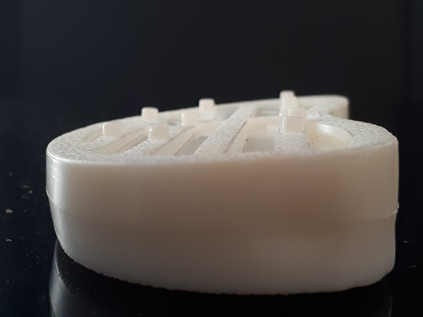 a close-up of a medical container